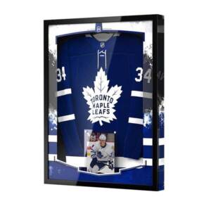 Graphix Jersey Display Case - Premium 3D Showcase with Reversible Design (41" x 36" x 6") - Maple Leafs, Raptors, or Blue Jays